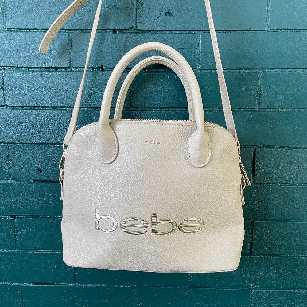 Bebe Stamped Dome Satchel Purse
